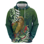 New Zealand Kea Bird Hoodie With Maori Koru Fern - Aussie Hoodie