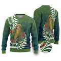New Zealand Kea Bird Ugly Christmas Sweater With Maori Koru Fern