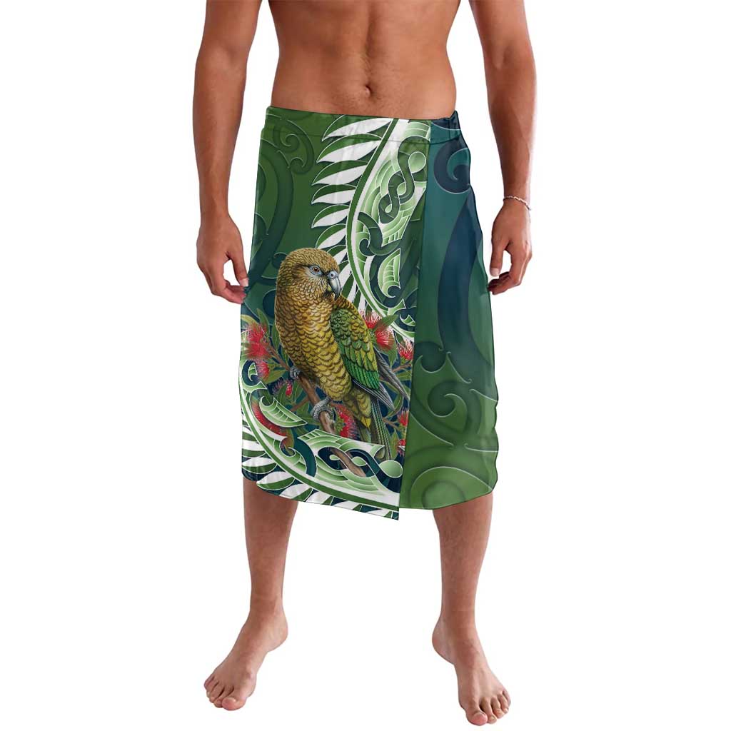 New Zealand Kea Bird Lavalava With Maori Koru Fern - Aussie Hoodie