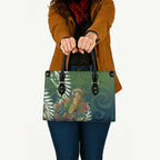 New Zealand Kea Bird Leather Bag With Maori Koru Fern - Aussie Hoodie