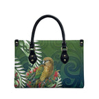 New Zealand Kea Bird Leather Bag With Maori Koru Fern - Aussie Hoodie