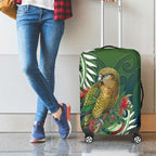 New Zealand Kea Bird Luggage Cover With Maori Koru Fern - Aussie Hoodie