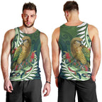 New Zealand Kea Bird Men Tank Top With Maori Koru Fern - Aussie Hoodie