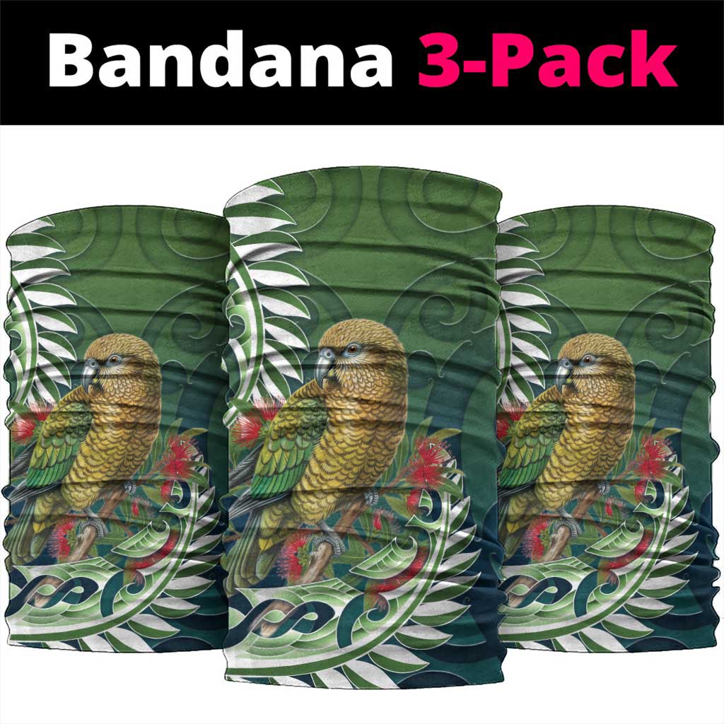 New Zealand Kea Bird Neck Gaiter With Maori Koru Fern - Aussie Hoodie