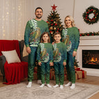 New Zealand Kea Bird Christmas Pajama Set With Maori Koru Fern