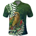 New Zealand Kea Bird Polo Shirt With Maori Koru Fern - Aussie Hoodie