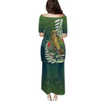 New Zealand Kea Bird Puletasi With Maori Koru Fern - Aussie Hoodie