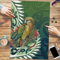 New Zealand Kea Bird Puzzle With Maori Koru Fern - Aussie Hoodie