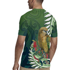New Zealand Kea Bird Rugby Jersey With Maori Koru Fern - Aussie Hoodie