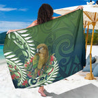 New Zealand Kea Bird Sarong With Maori Koru Fern - Aussie Hoodie