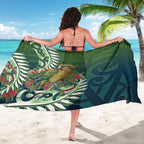 New Zealand Kea Bird Sarong With Maori Koru Fern - Aussie Hoodie