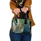 New Zealand Kea Bird Shoulder Handbag With Maori Koru Fern - Aussie Hoodie