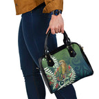 New Zealand Kea Bird Shoulder Handbag With Maori Koru Fern - Aussie Hoodie