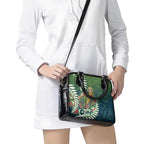 New Zealand Kea Bird Shoulder Handbag With Maori Koru Fern - Aussie Hoodie