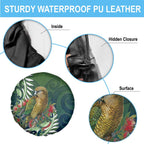 New Zealand Kea Bird Spare Tire Cover With Maori Koru Fern - Aussie Hoodie