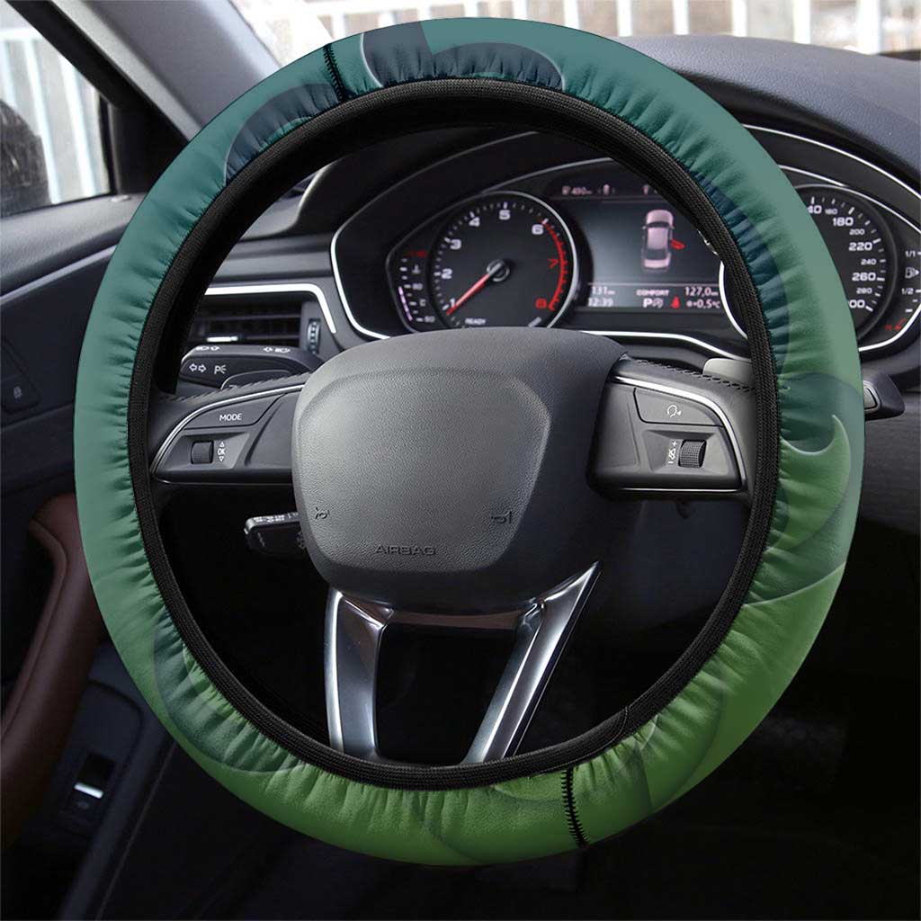 New Zealand Kea Bird Steering Wheel Cover With Maori Koru Fern - Aussie Hoodie