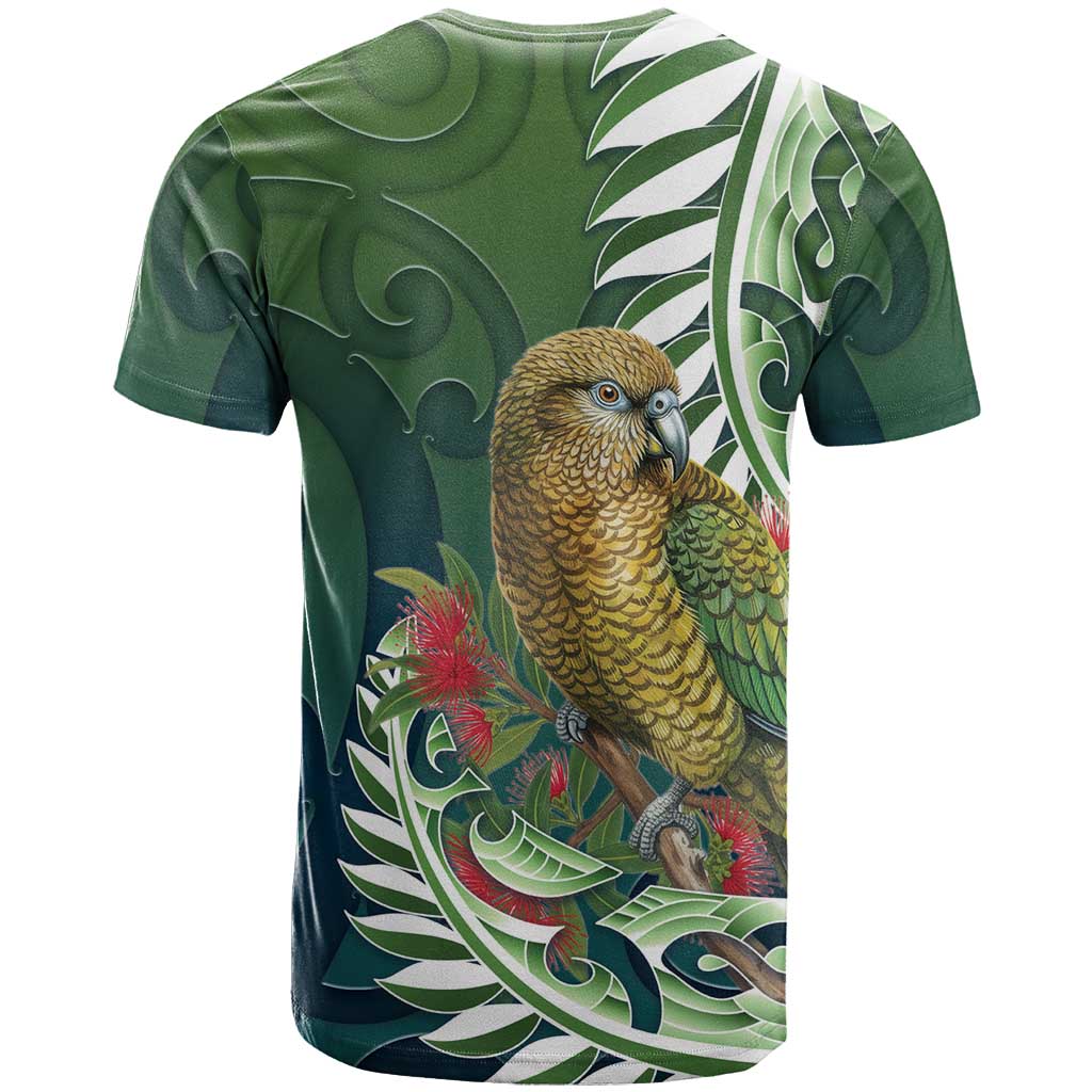 New Zealand Kea Bird T Shirt With Maori Koru Fern - Aussie Hoodie