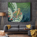 New Zealand Kea Bird Tapestry With Maori Koru Fern - Aussie Hoodie