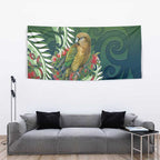 New Zealand Kea Bird Tapestry With Maori Koru Fern - Aussie Hoodie