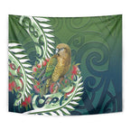 New Zealand Kea Bird Tapestry With Maori Koru Fern - Aussie Hoodie