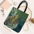 New Zealand Kea Bird Tote Bag With Maori Koru Fern - Aussie Hoodie