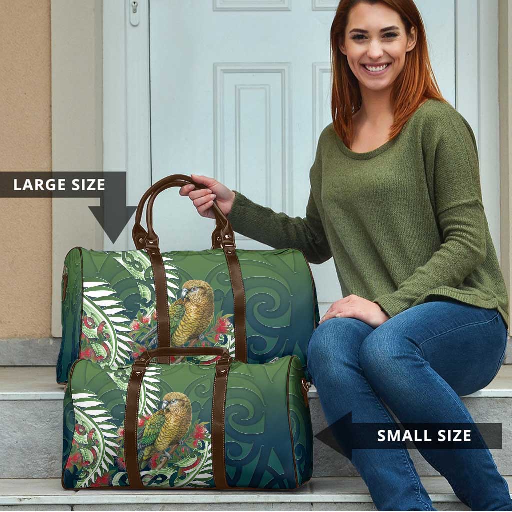 New Zealand Kea Bird Travel Bag With Maori Koru Fern - Aussie Hoodie