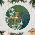 New Zealand Kea Bird Tree Skirt With Maori Koru Fern