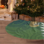 New Zealand Kea Bird Tree Skirt With Maori Koru Fern