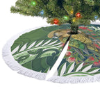 New Zealand Kea Bird Tree Skirt With Maori Koru Fern