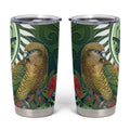 New Zealand Kea Bird Tumbler Cup With Maori Koru Fern - Aussie Hoodie