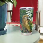 New Zealand Kea Bird Tumbler Cup With Maori Koru Fern - Aussie Hoodie