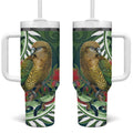 New Zealand Kea Bird Tumbler With Handle With Maori Koru Fern - Aussie Hoodie