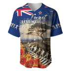 New Zealand ANZAC Day Baseball Jersey The Lonesome Pine With Soldier Fern