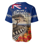New Zealand ANZAC Day Baseball Jersey The Lonesome Pine With Soldier Fern