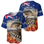 New Zealand ANZAC Day Baseball Jersey The Lonesome Pine With Soldier Fern