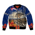New Zealand ANZAC Day Bomber Jacket The Lonesome Pine With Soldier Fern
