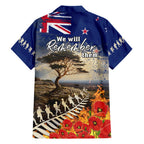 New Zealand ANZAC Day Hawaiian Shirt The Lonesome Pine With Soldier Fern
