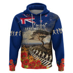 New Zealand ANZAC Day Hoodie The Lonesome Pine With Soldier Fern