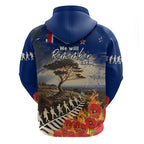 New Zealand ANZAC Day Hoodie The Lonesome Pine With Soldier Fern
