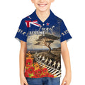New Zealand ANZAC Day Kid Hawaiian Shirt The Lonesome Pine With Soldier Fern