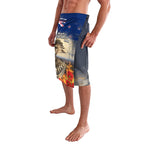 New Zealand ANZAC Day Lavalava The Lonesome Pine With Soldier Fern