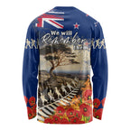 New Zealand ANZAC Day Long Sleeve Shirt The Lonesome Pine With Soldier Fern