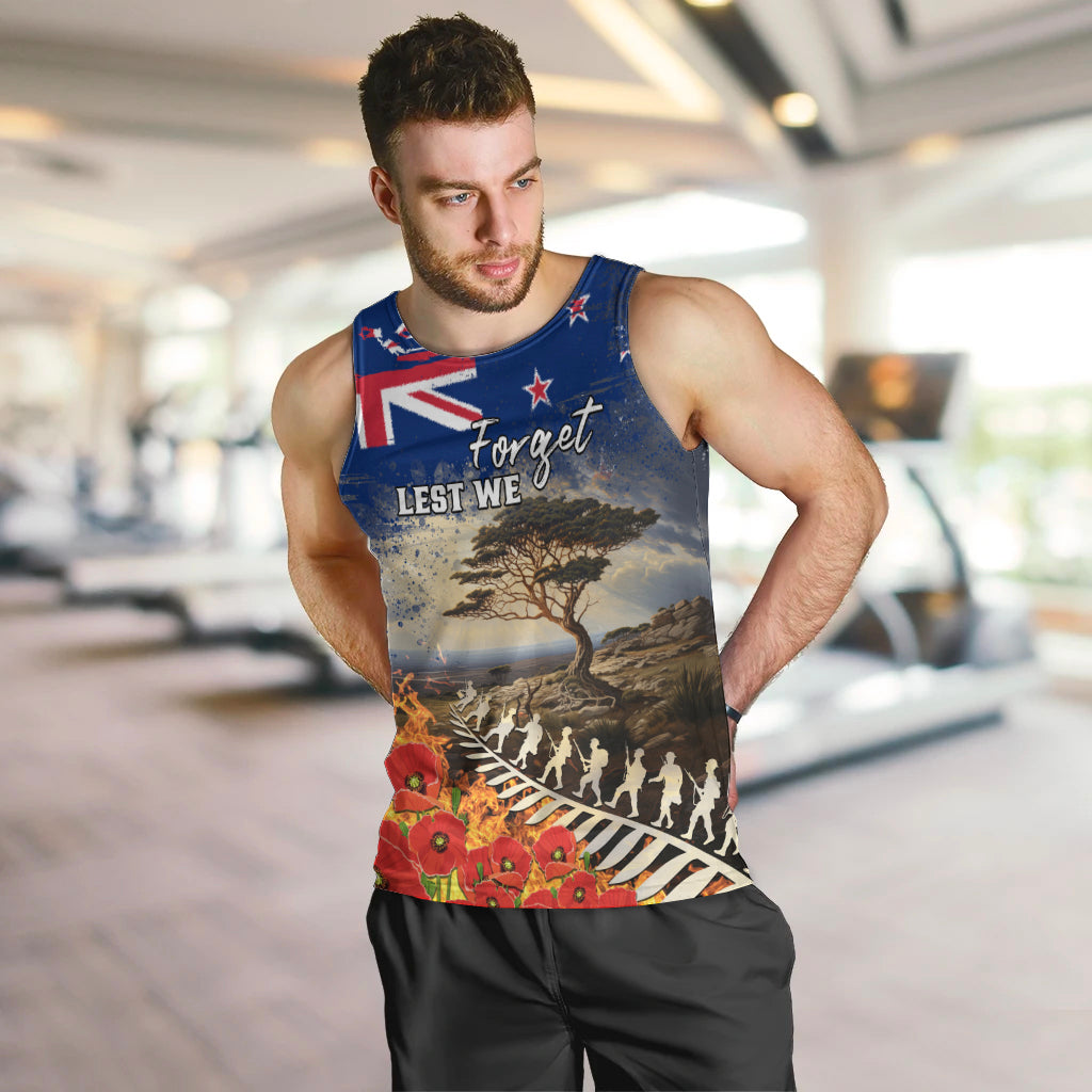 New Zealand ANZAC Day Men Tank Top The Lonesome Pine With Soldier Fern