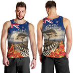 New Zealand ANZAC Day Men Tank Top The Lonesome Pine With Soldier Fern