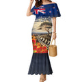New Zealand ANZAC Day Mermaid Dress The Lonesome Pine With Soldier Fern
