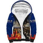 New Zealand ANZAC Day Sherpa Hoodie The Lonesome Pine With Soldier Fern