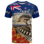 New Zealand ANZAC Day T Shirt The Lonesome Pine With Soldier Fern