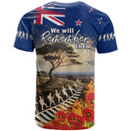 New Zealand ANZAC Day T Shirt The Lonesome Pine With Soldier Fern