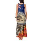 New Zealand ANZAC Day Tank Maxi Dress The Lonesome Pine With Soldier Fern