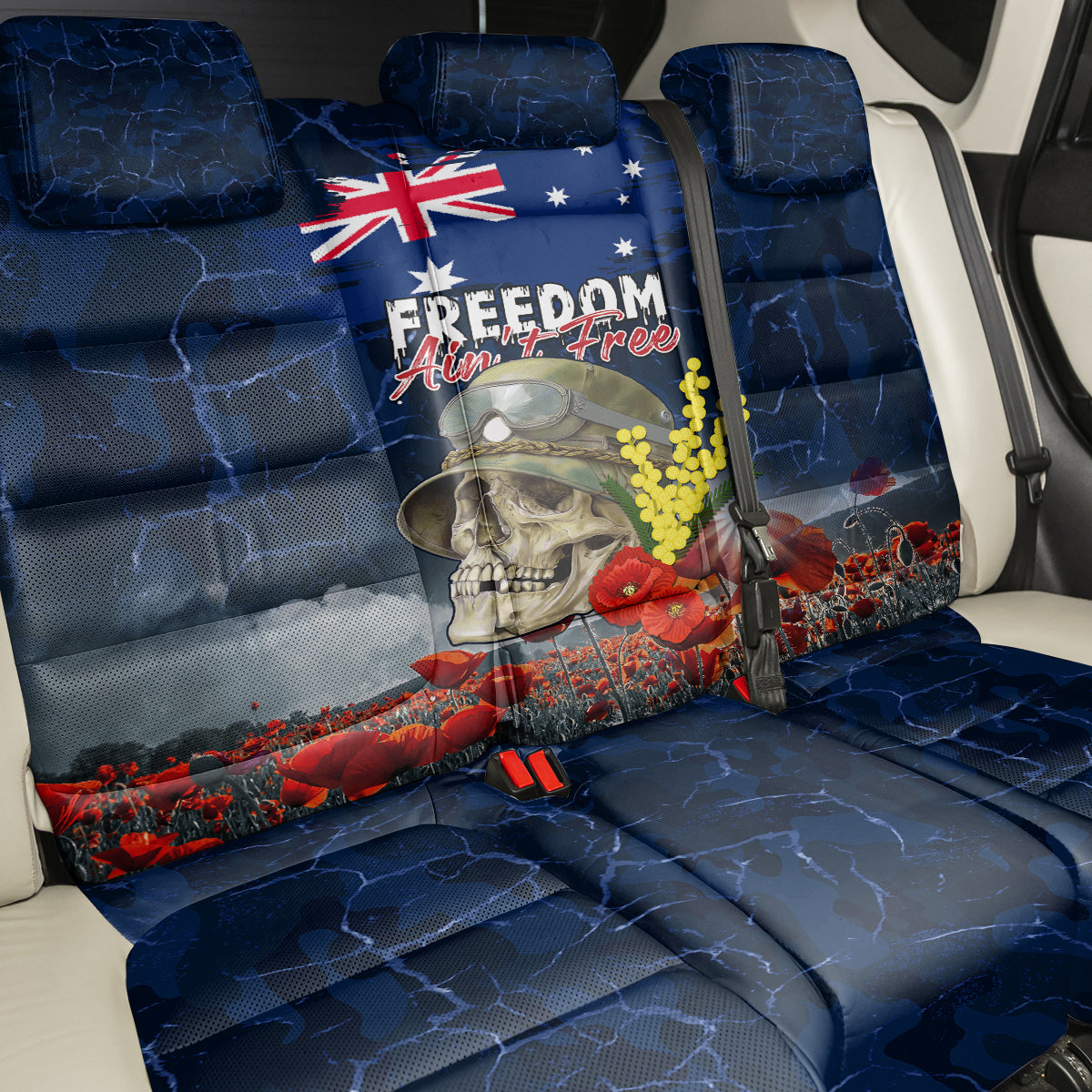 Australia ANZAC Day Back Car Seat Cover Freedom Ain't Free